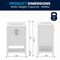 Merrick Lane Vigo Bathroom Vanity with Ceramic Sink, Carrara Marble Finish Countertop, Storage Cabinet with Soft Close Doors and Open Shelf